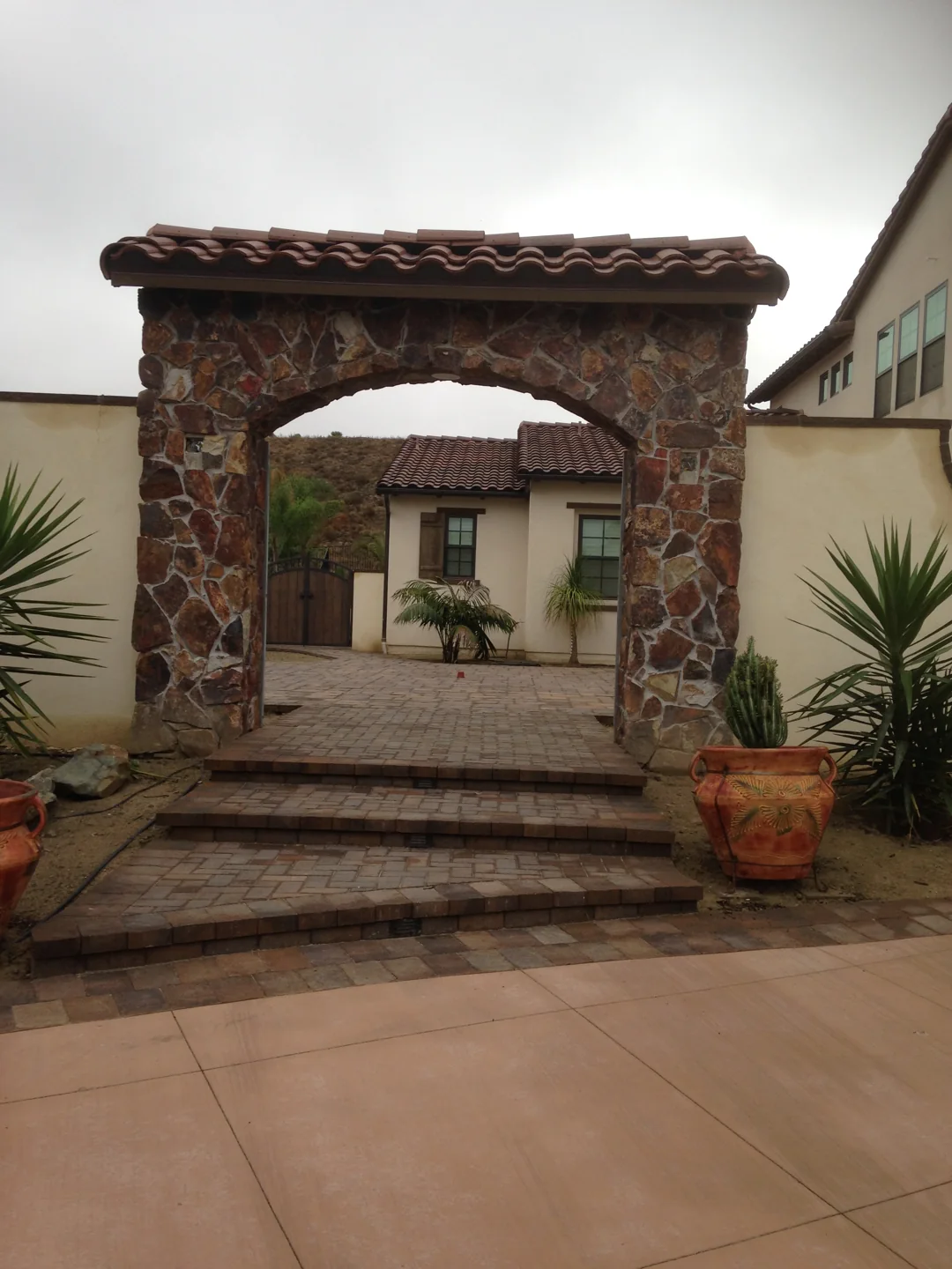 The finished garden entrance